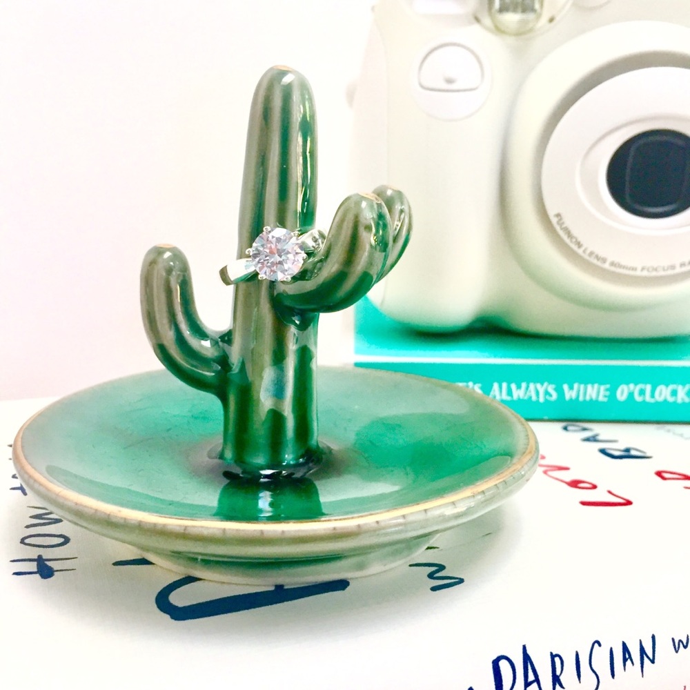 Pure Silver Plated Cubic Zirconia Solitaire Ring